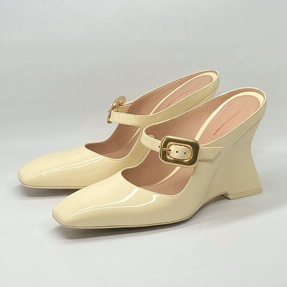 Bottega Veneta Comet Mary Jane Wedge Pumps size 37.5 - Picture 5 of 14